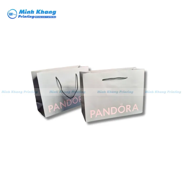 Mẫu Túi Giấy Xám Pandora Đựng Trang Sức