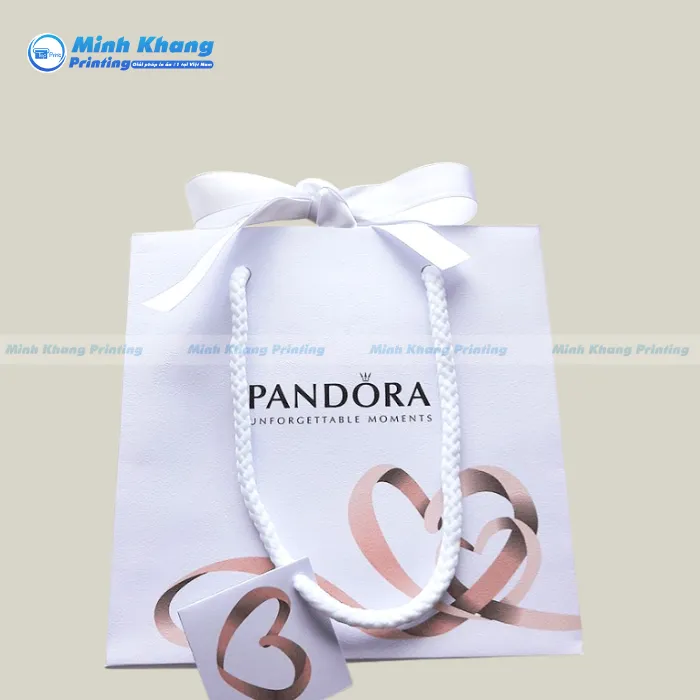 Mẫu Túi Giấy Pandora In Họa Tiết Trái Tim 