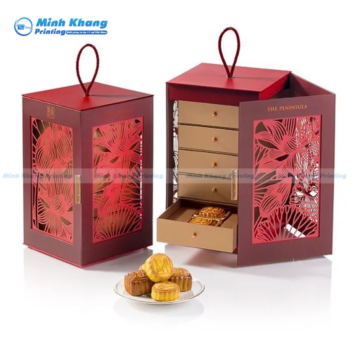 Mẫu Hộp Giấy Bánh Trung Thu Cao Cấp Chắc Chắn & Thẩm Mỹ