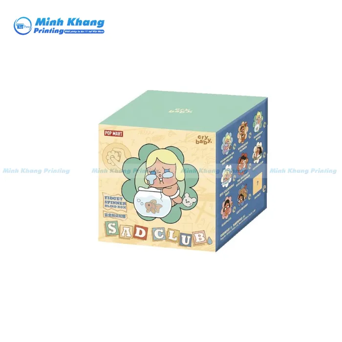 Mẫu Hộp giấy Blind Box Có Nắp Gài Dùng Đựng Mô Hình