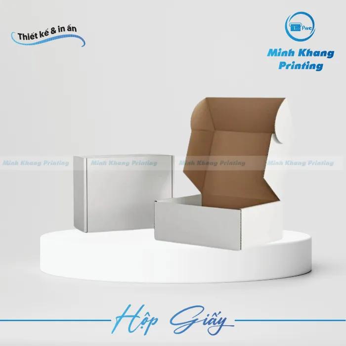 45+ Mẫu Hộp Giấy Trắng Đẹp, Đơn Giản & Tiện Lợi