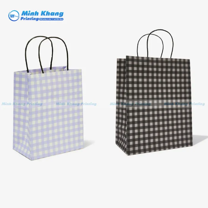 Mẫu Túi Giấy Kẻ Caro Nghệ Thuật & Phong Cách