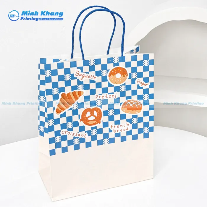 Mẫu Túi Giấy Kẻ Caro Xanh Bắt Mắt & Thu Hút