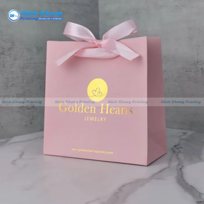 Mẫu Túi Giấy Có Nơ Màu Hồng Nhẹ Nhàng, Duyên Dáng & Mềm Mại