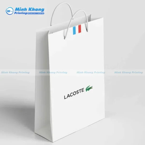 Mẫu Túi Giấy Lacoste Chất Liệu Giấy Cao Cấp, Giúp Tăng Độ Bền & Khả Năng Chống Ẩm