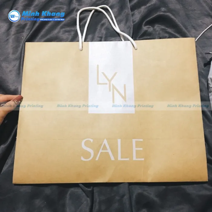 Mẫu Túi Giấy LYN Kraft Nâu Tối Giản & Thân Thiện Môi Trường