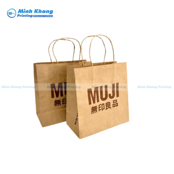 Mẫu Túi Giấy Kraft Muji Lớn Truyền Thống & Tiện Ích