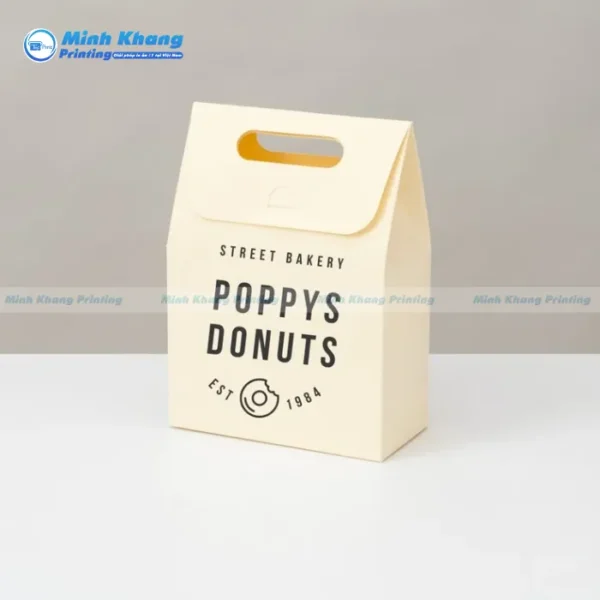 Mẫu Túi Giấy Nắp Gập Đựng Bánh Donuts Đẹp & Dễ Thương