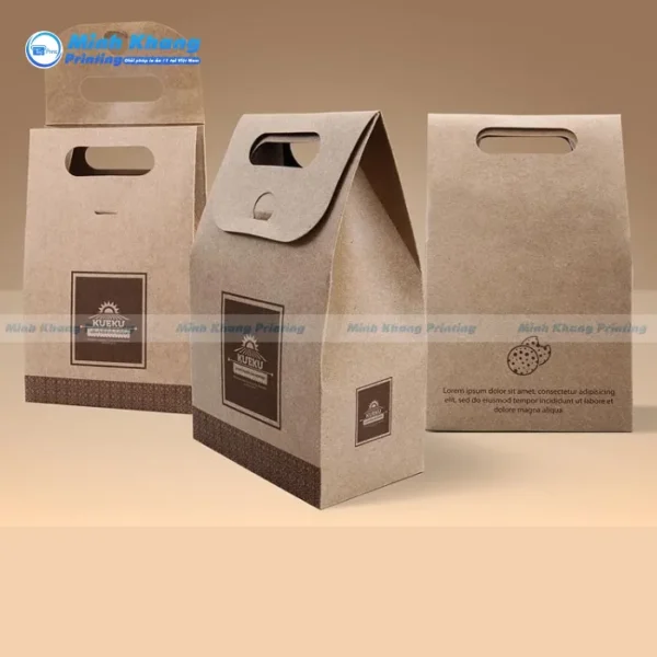 Mẫu Túi Giấy Kraft Nắp Gập Thân Thiện & Bảo Vệ Môi Trường