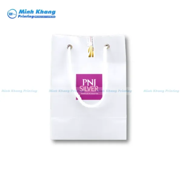 Mẫu Túi Giấy PNJ Silver Đựng Hộp Trang Sức Sang Trọng