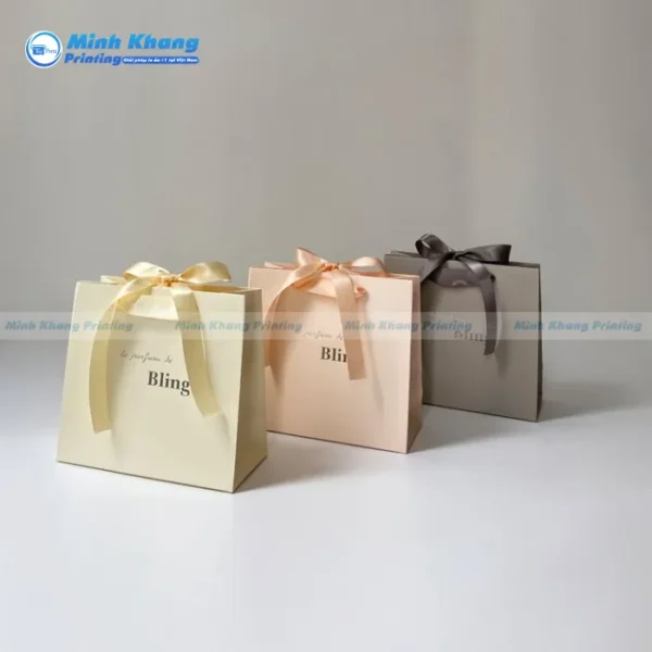 Mẫu Túi Giấy Quai Lụa Đựng Mỹ Phẩm Thanh Lịch