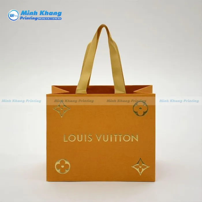 Mẫu Túi Giấy Quai Lụa LOUIS VUITTON Đựng Trang Sức