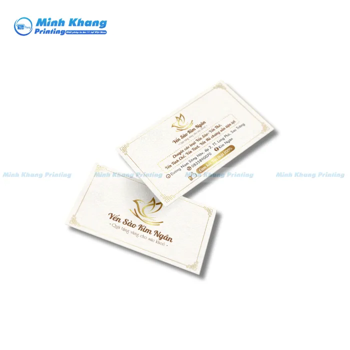 Mẫu Card Visit Yến Sào Kim Ngân Ép Kim, Cán Bóng Nổi Bật & Bắt Mắt