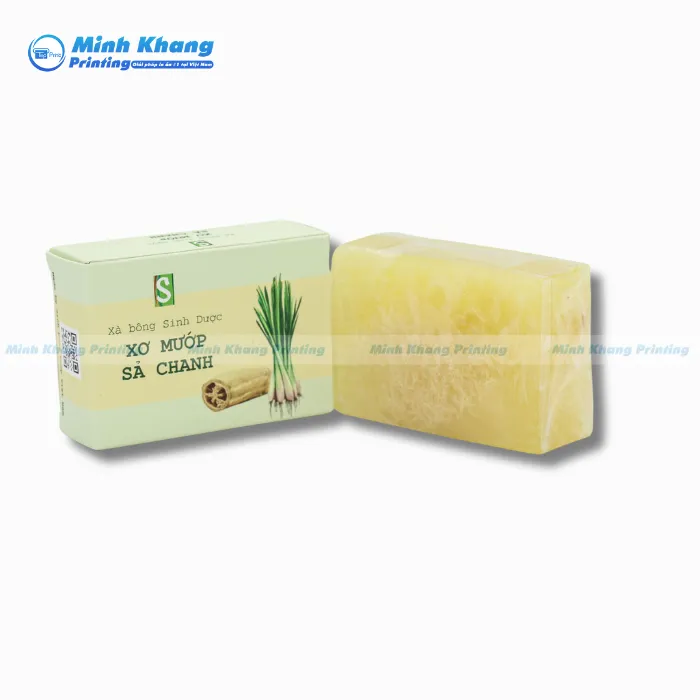 Mẫu Hộp giấy Ivory Đựng Xà Bông Sinh Dược Xơ Mướp Sả Chanh