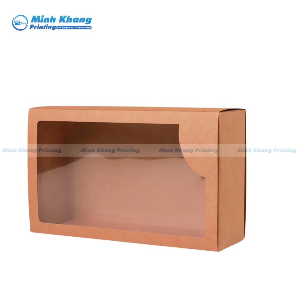 Mẫu Hộp Giấy Có Cửa Sổ Lớn Hình Chữ Nhật