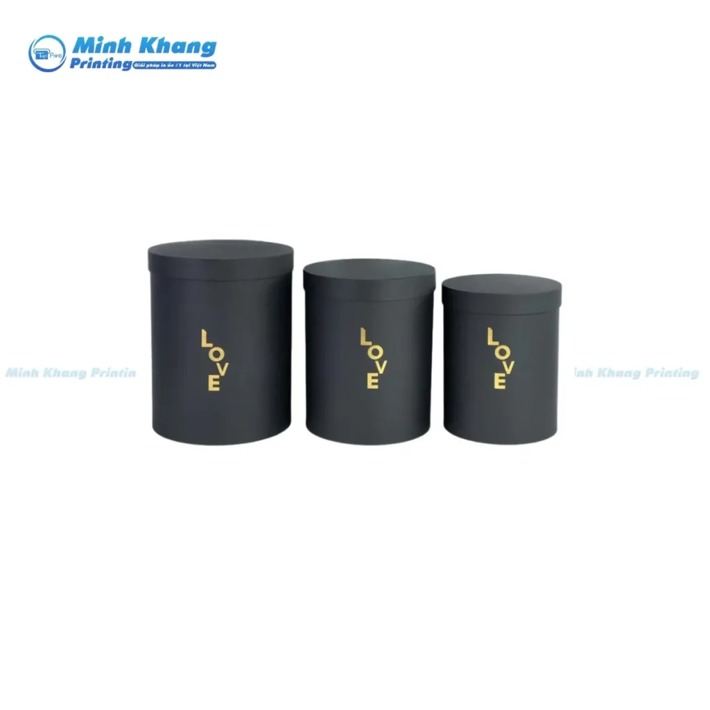 Mẫu hộp giấy tròn có nắp âm dương để dàng đóng mở