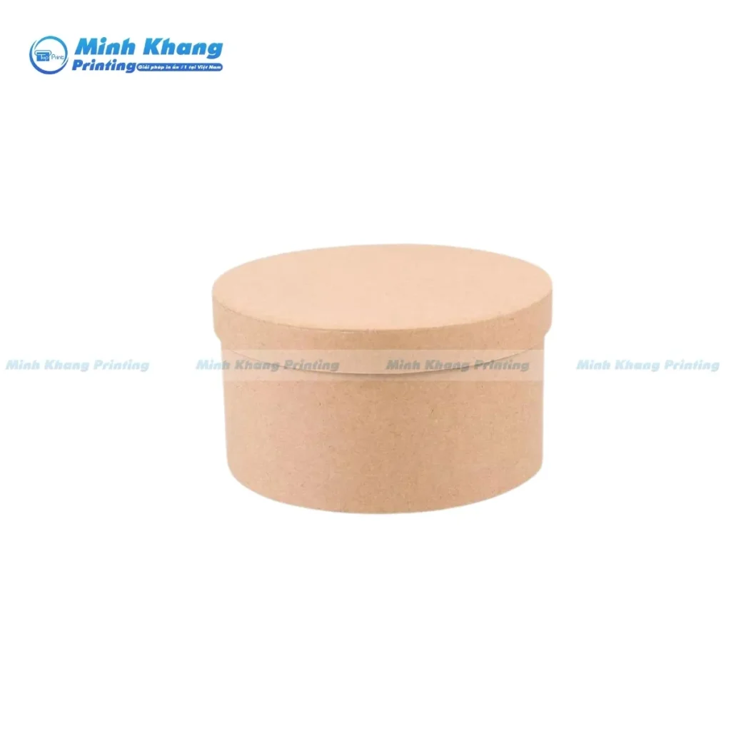 Mẫu Hộp Giấy Tròn Kraft Thân Thiện Môi Trường