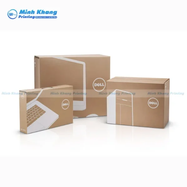 Mẫu Hộp Giấy Kraft In Logo Thương Hiệu Dell Thân Thiện Với Môi Trường