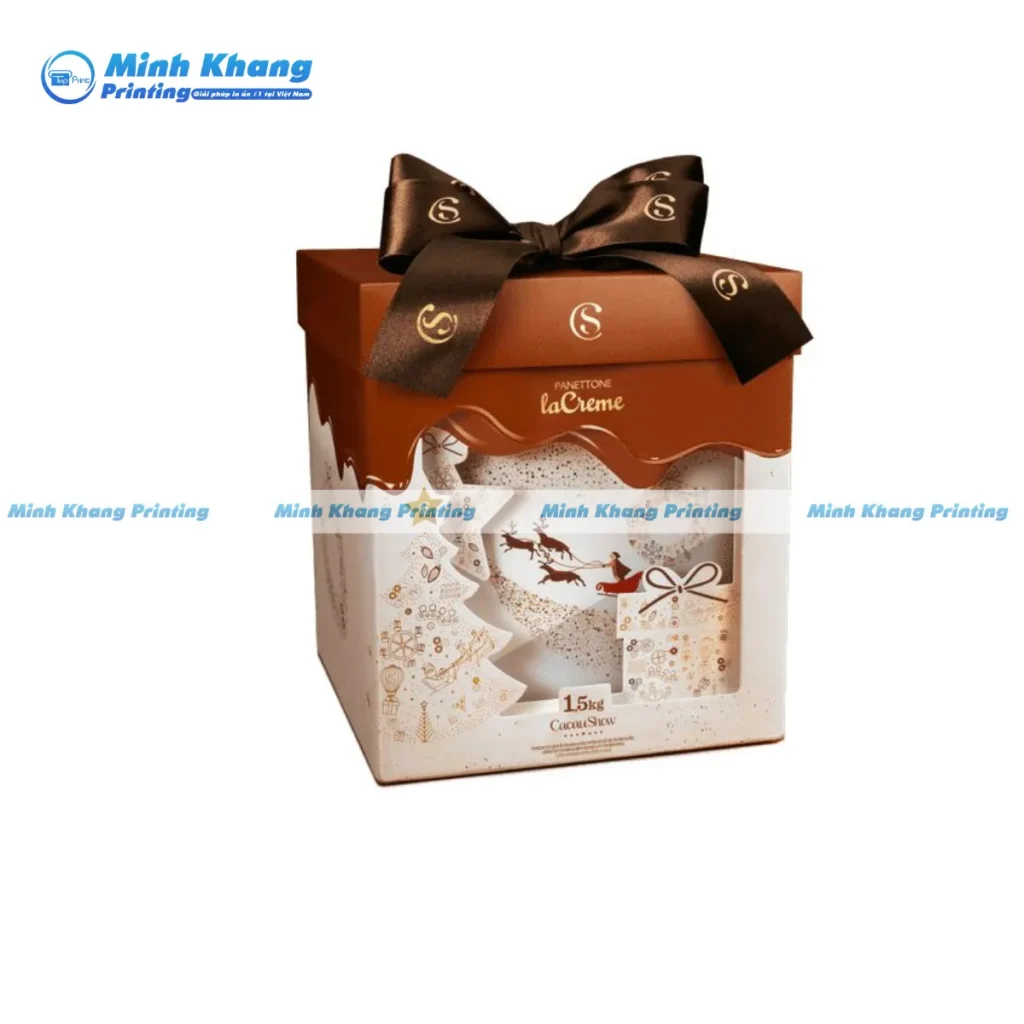 Mẫu Hộp giấy Noel bền chắc, chịu lực tốt, bảo vệ món quà khỏi va đập