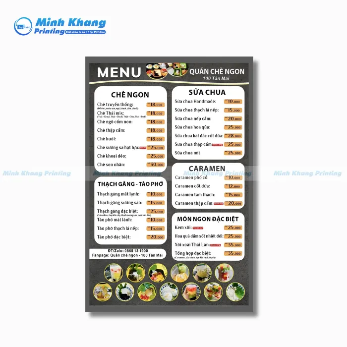 menu quan che 6