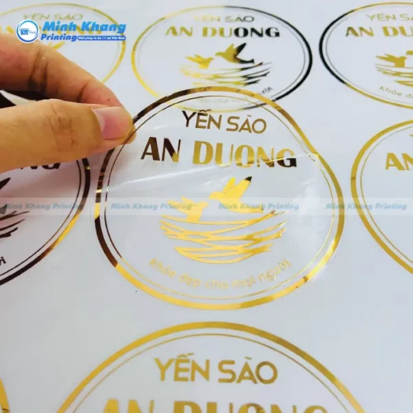 Mẫu Tem Nhãn Dán Ép Kim Yến Sào An Phong