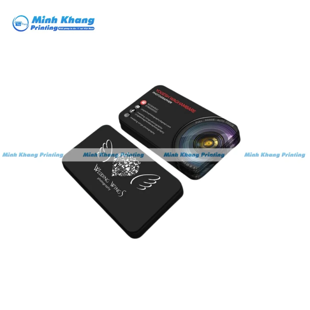 Mẫu card visit in trên giấy couches 300gsm, cán bóng chống thấm nước