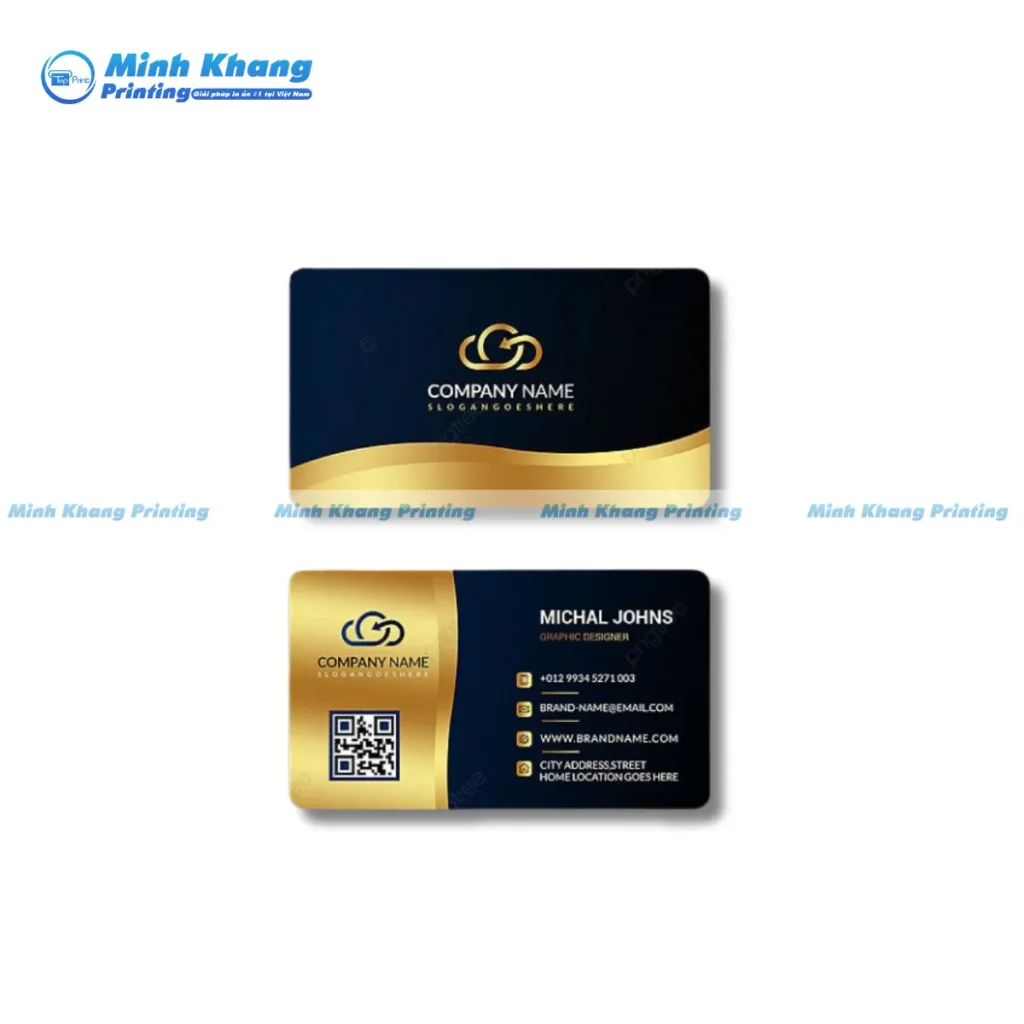 Mẫu thiết kế card visit chuyên nghiệp công nghệ in ép kim
