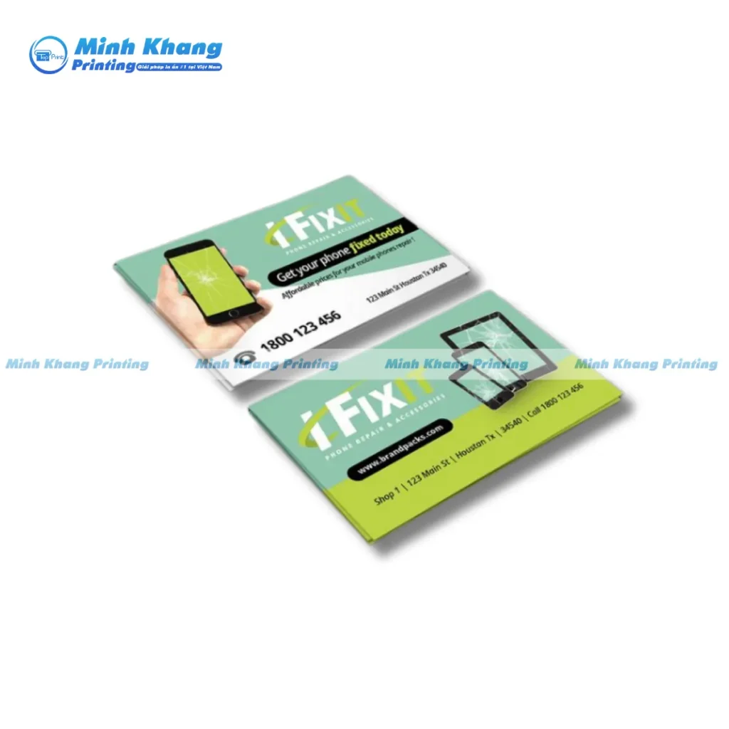 Mẫu card visit cửa hàng điện thoại phù hợp cho cửa hàng phụ kiện & dán kính cường lực