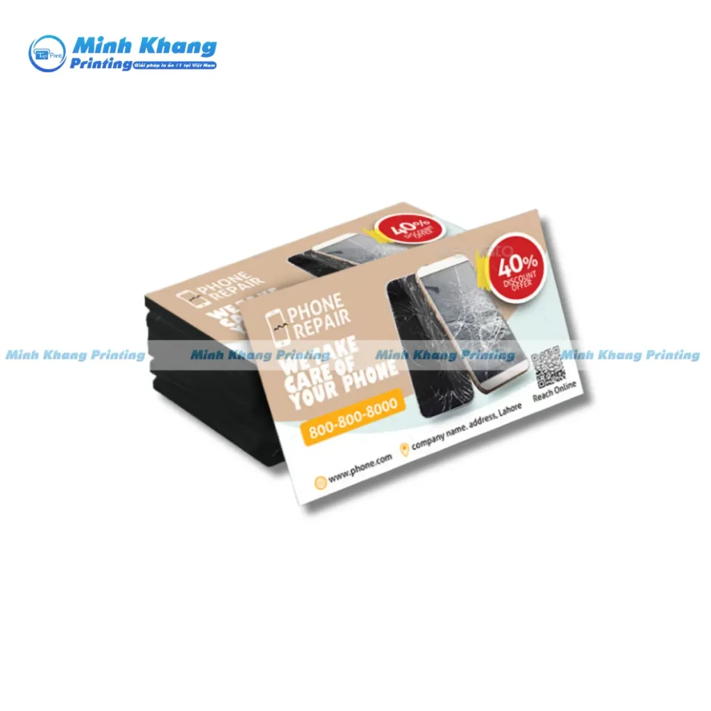 Mẫu card visit cửa hàng điện thoại phong cách hiện đại