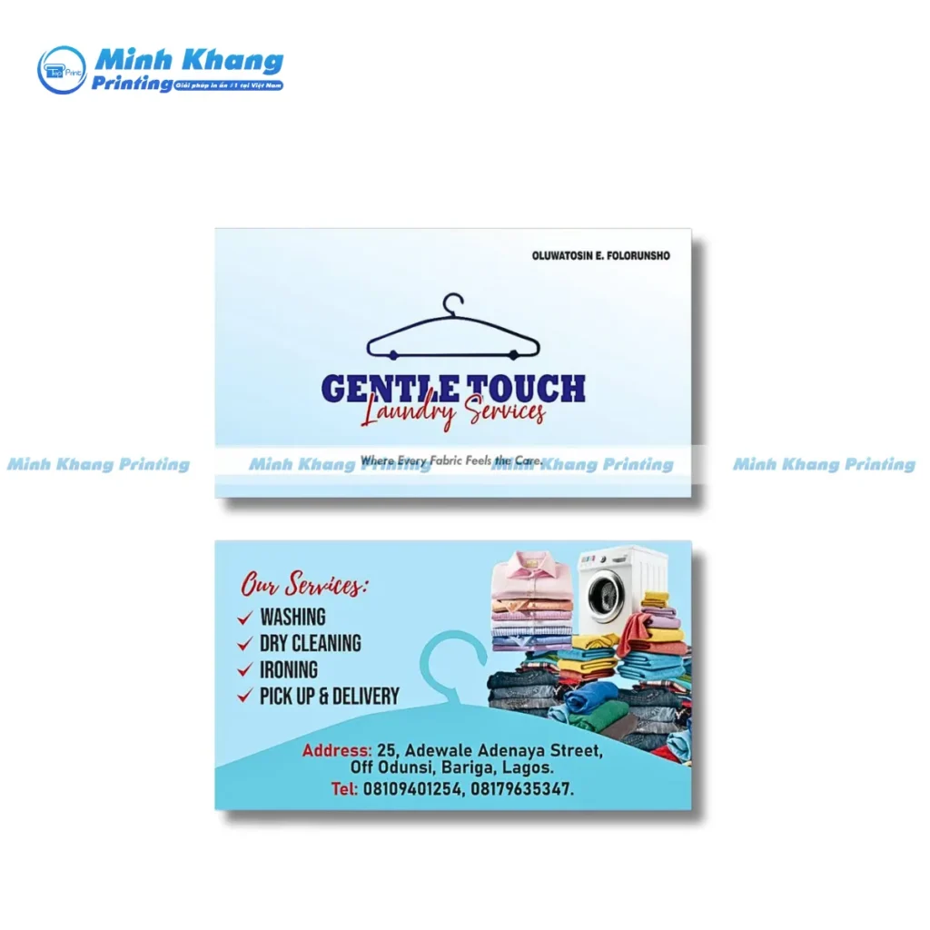 Mẫu card visit giặt là độc đáo, tạo dấu ấn cá nhân riêng biệt trong mắt khách hàng