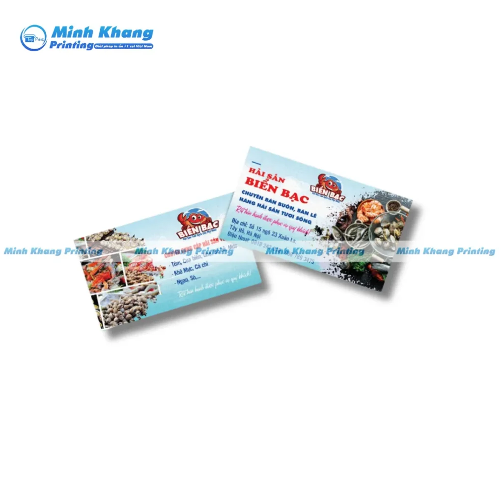 Mẫu card visit hải sản Khanh phong cách hiện đại