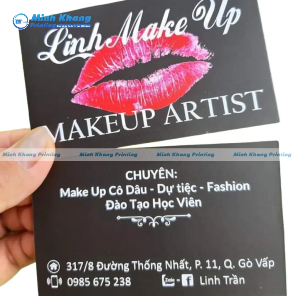 Mẫu card visit make up cho dịch vụ cô dâu