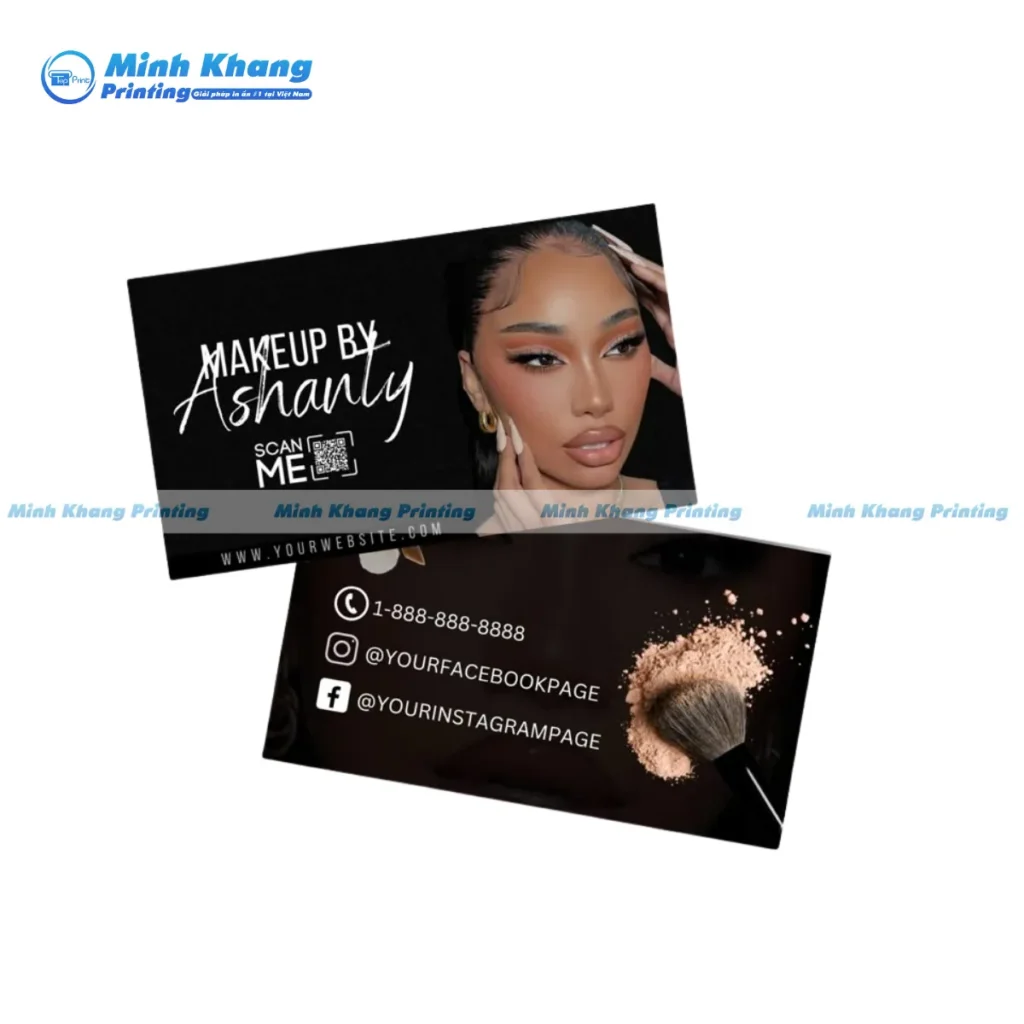 Mẫu card visit make up đẹp hút hồn phù hợp với các chuyên viên theo phong cách, sắc sảo & ấn tượng