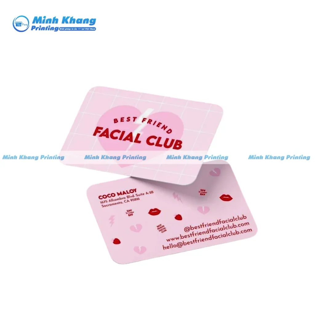 Mẫu card visit bo góc xinh xắn phù hợp với shop thời trang