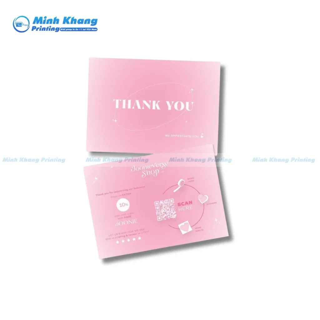 Mẫu card visit màu hồng đẹp, dễ thương