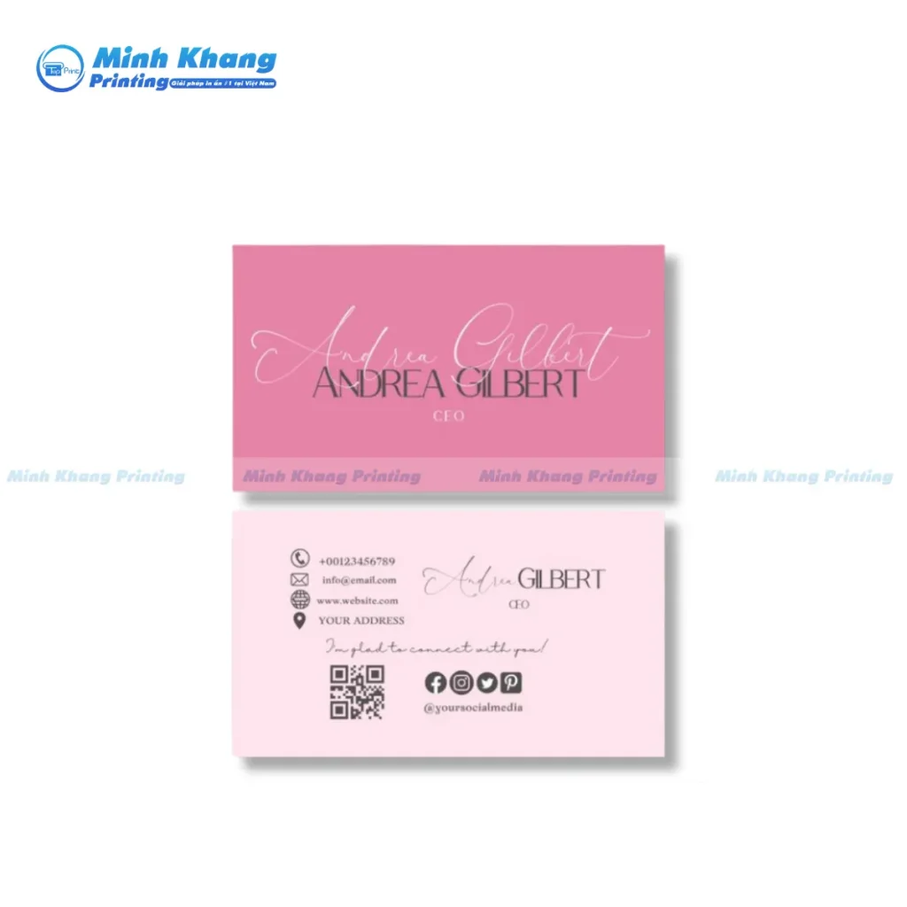 card visit màu hồng