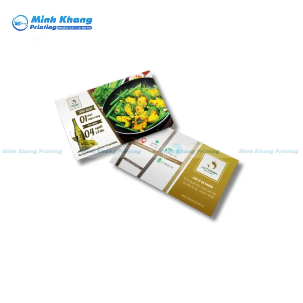Mẫu card visit quán nhậu kích thước nhỏ gọn, dễ mang theo mọi lúc