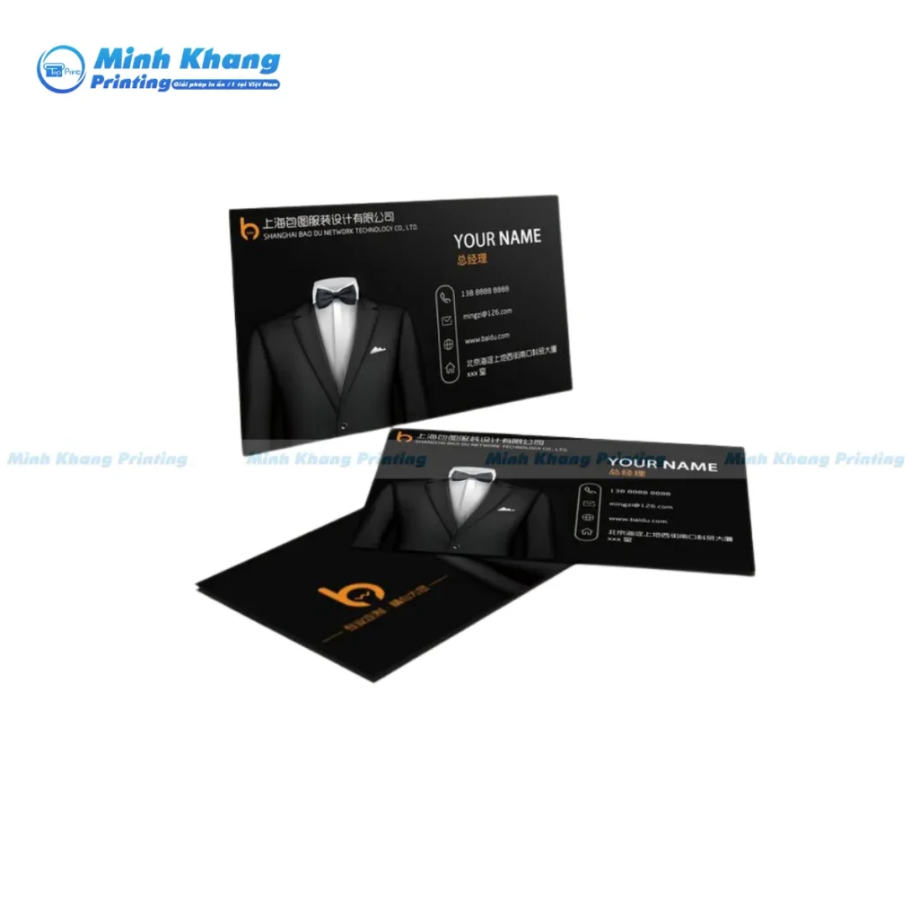 Mẫu Card Visit Shop Quần Áo dành cho shop thời trang nam, mạnh mẽ và tối giản