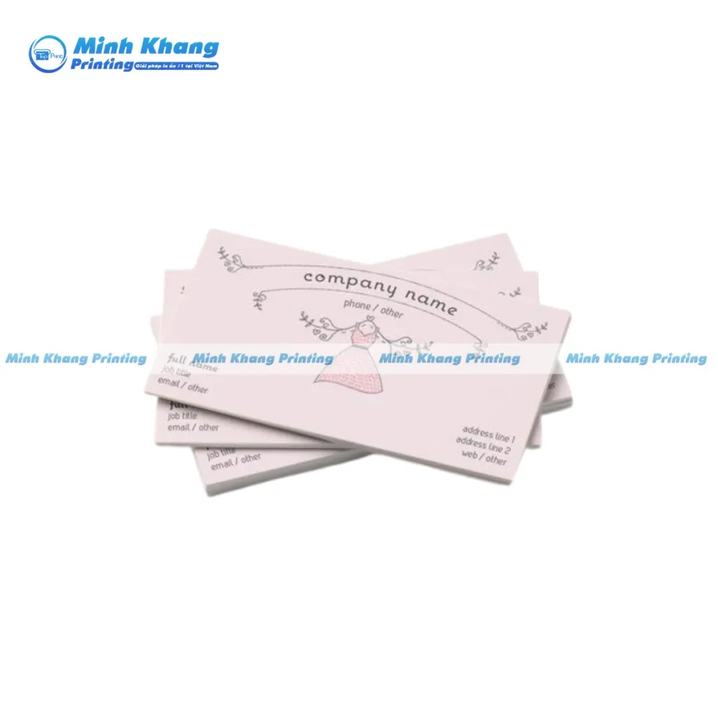 Mẫu Card Visit Shop Quần Áo phong cách Hàn Quốc, phối màu pastel nhẹ nhàng và trẻ trung
