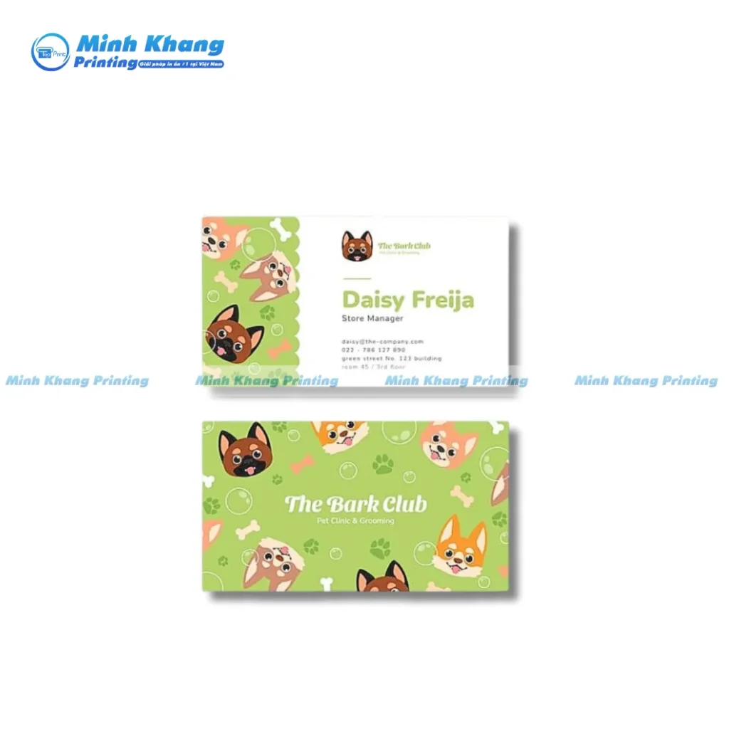 Mẫu Card Visit Thú Y được thiết kế riêng theo dịch vụ spa thú cưng