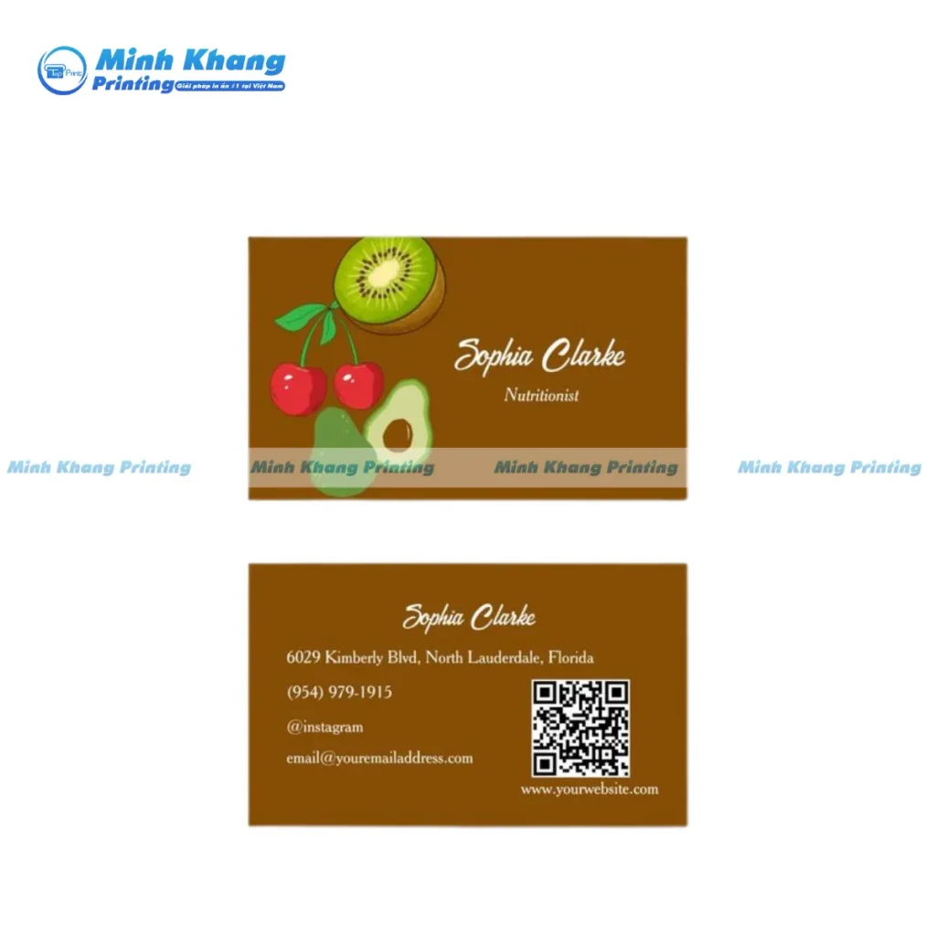 Mẫu in card visit trái cây nhập khẩu chất lượng cao