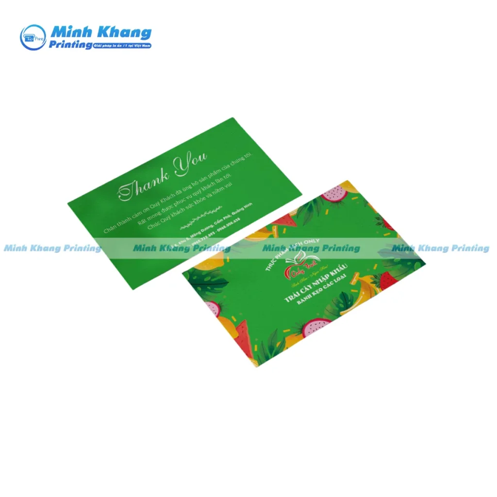 Mẫu thiết kế card visit trái cây xanh lá độc đáo & sáng tạo