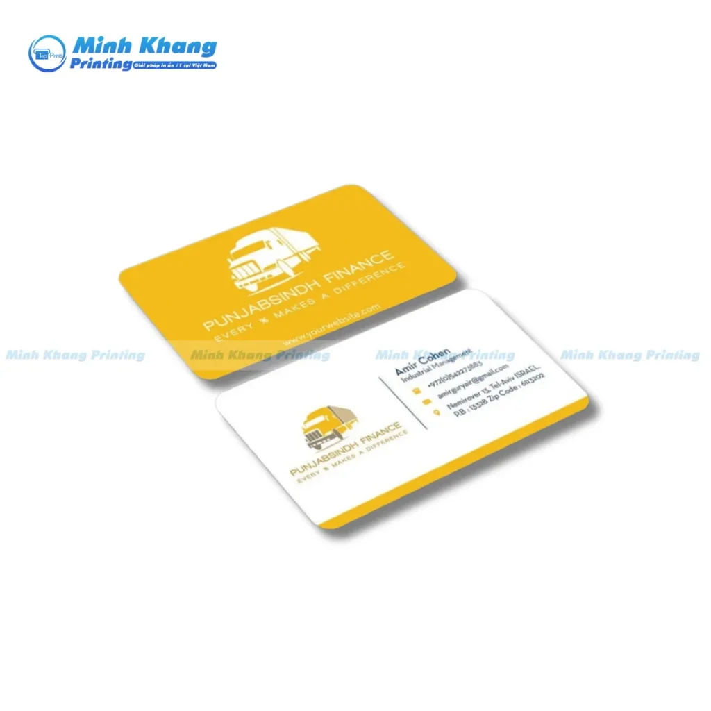 Mẫu card visit vàng gold bo góc sang trọng & quý phái