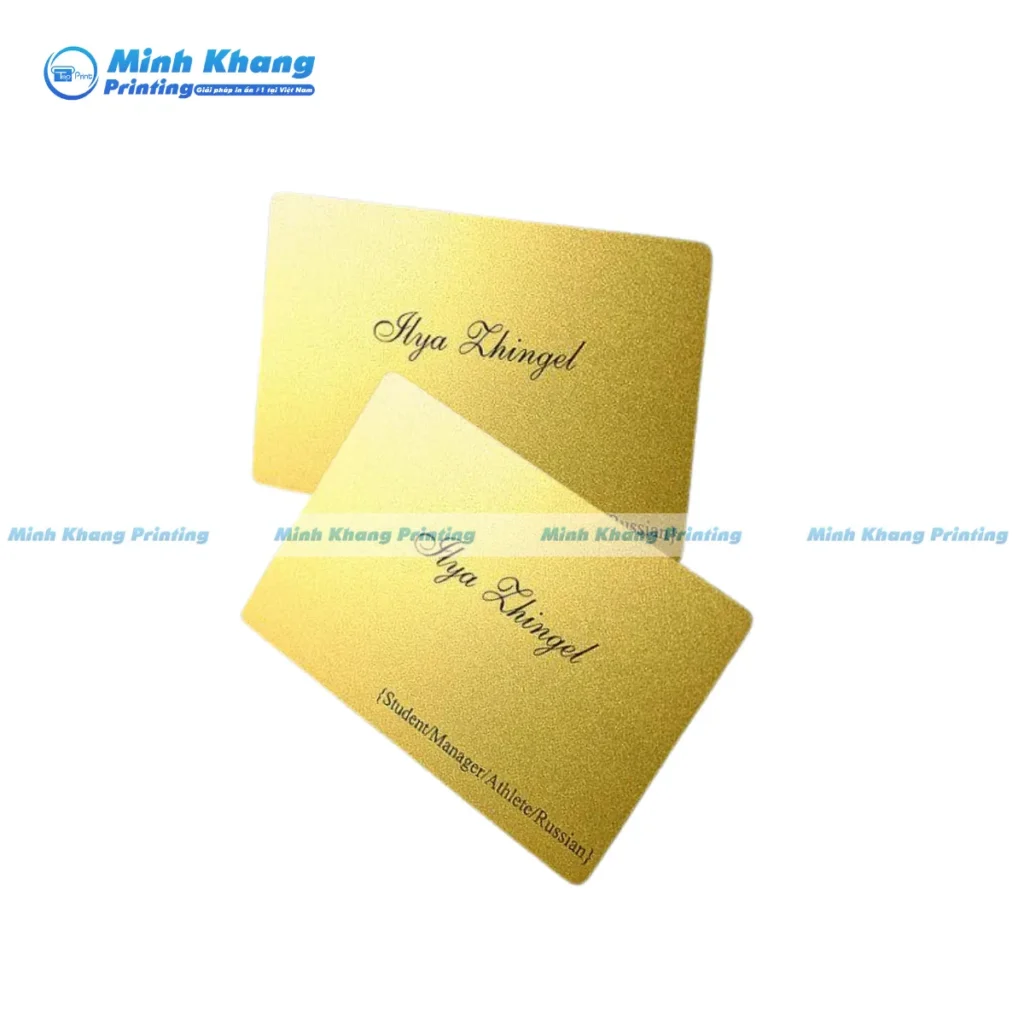 Mẫu card visit màu vàng cao cấp, ép kim nhũ vàng