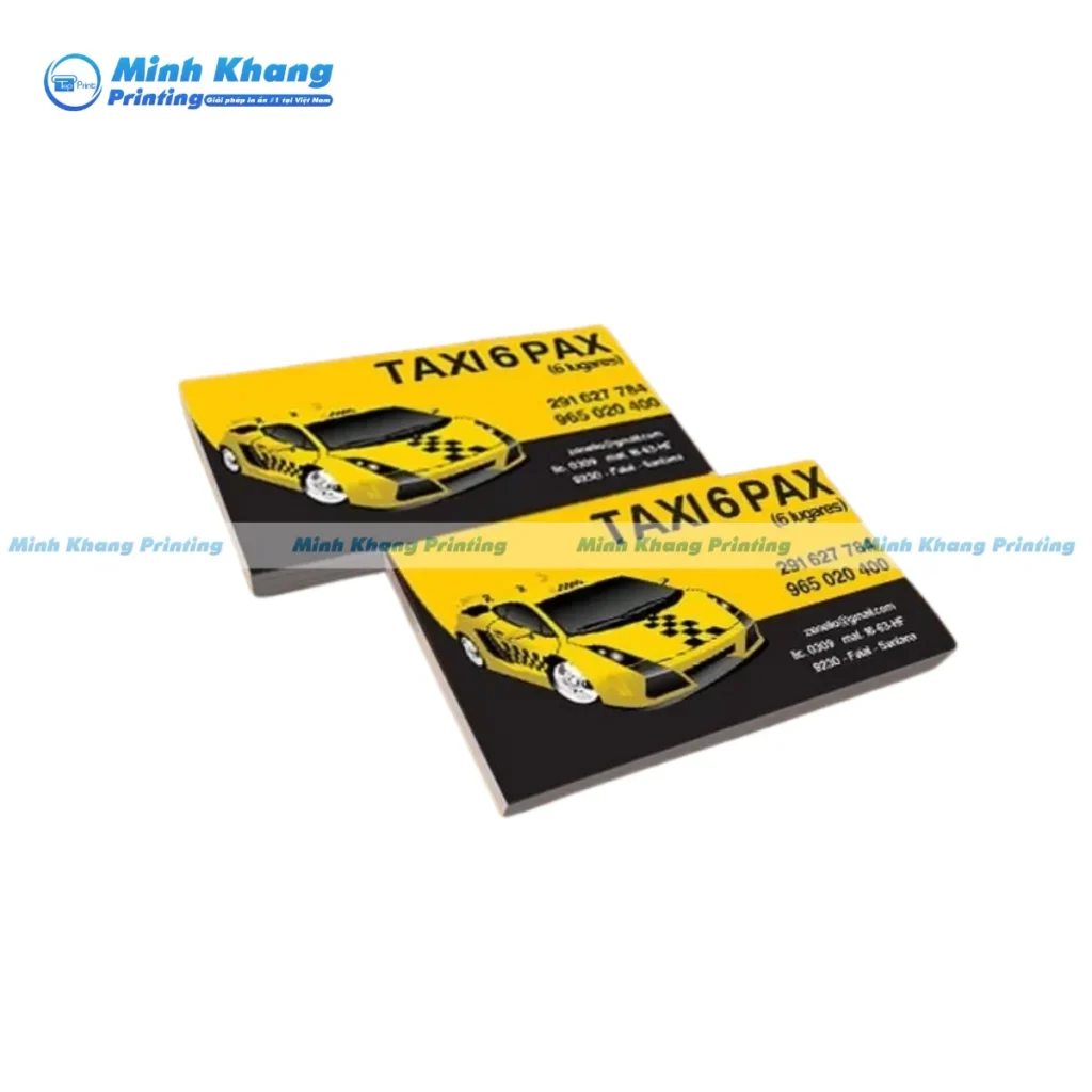 Mẫu card visit màu vàng chuyên nghiệp, sử dụng giấy couche 300gsm và in offset sắc nét