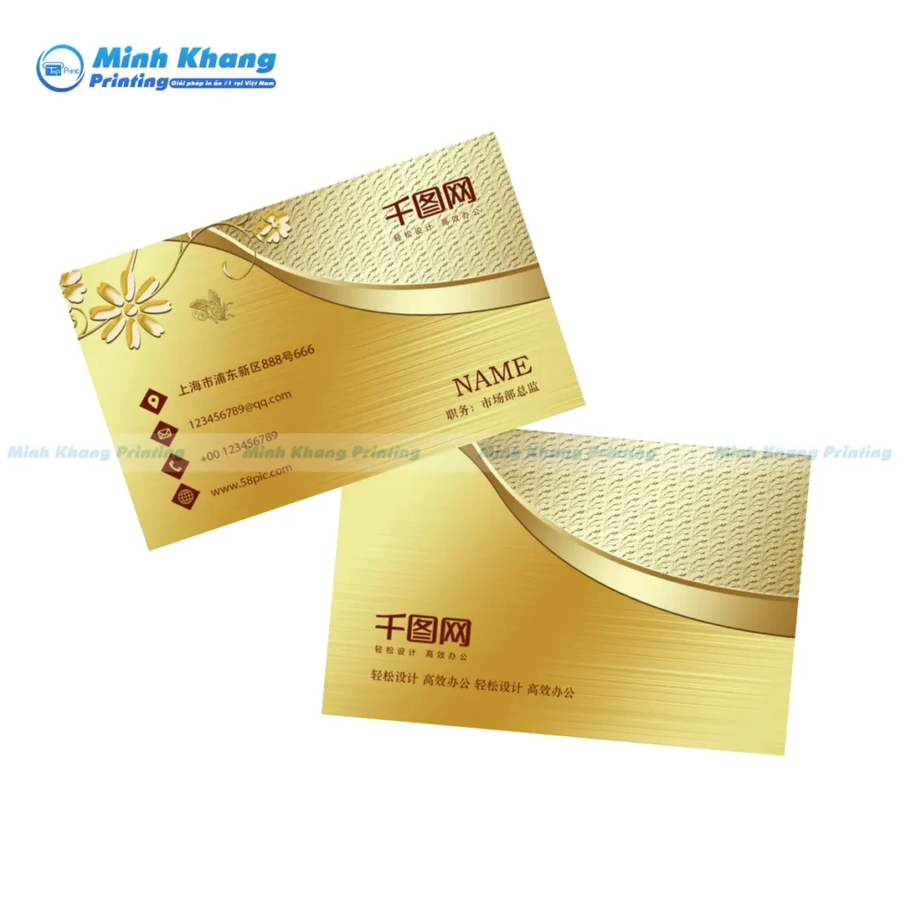 card visit màu vàng