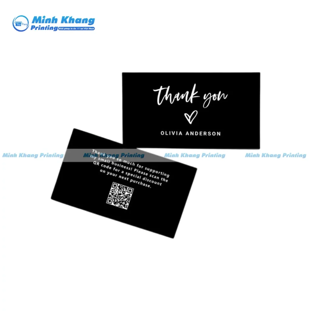 Mẫu thiệp cảm ơn khách hàng thiết kế tối giản