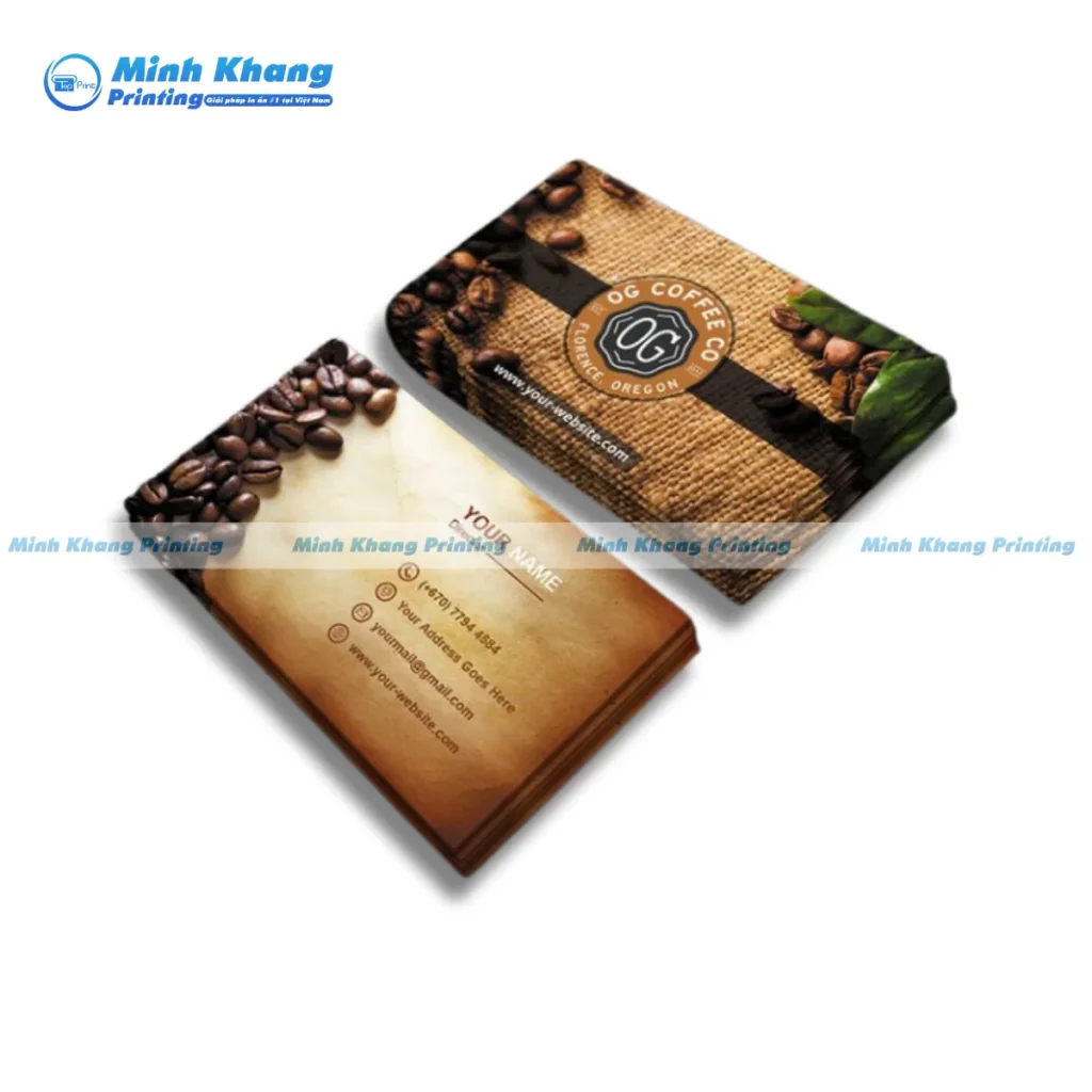 Mẫu Name Card Coffee với thông tin liên hệ đầy đủ, dễ dàng liên hệ