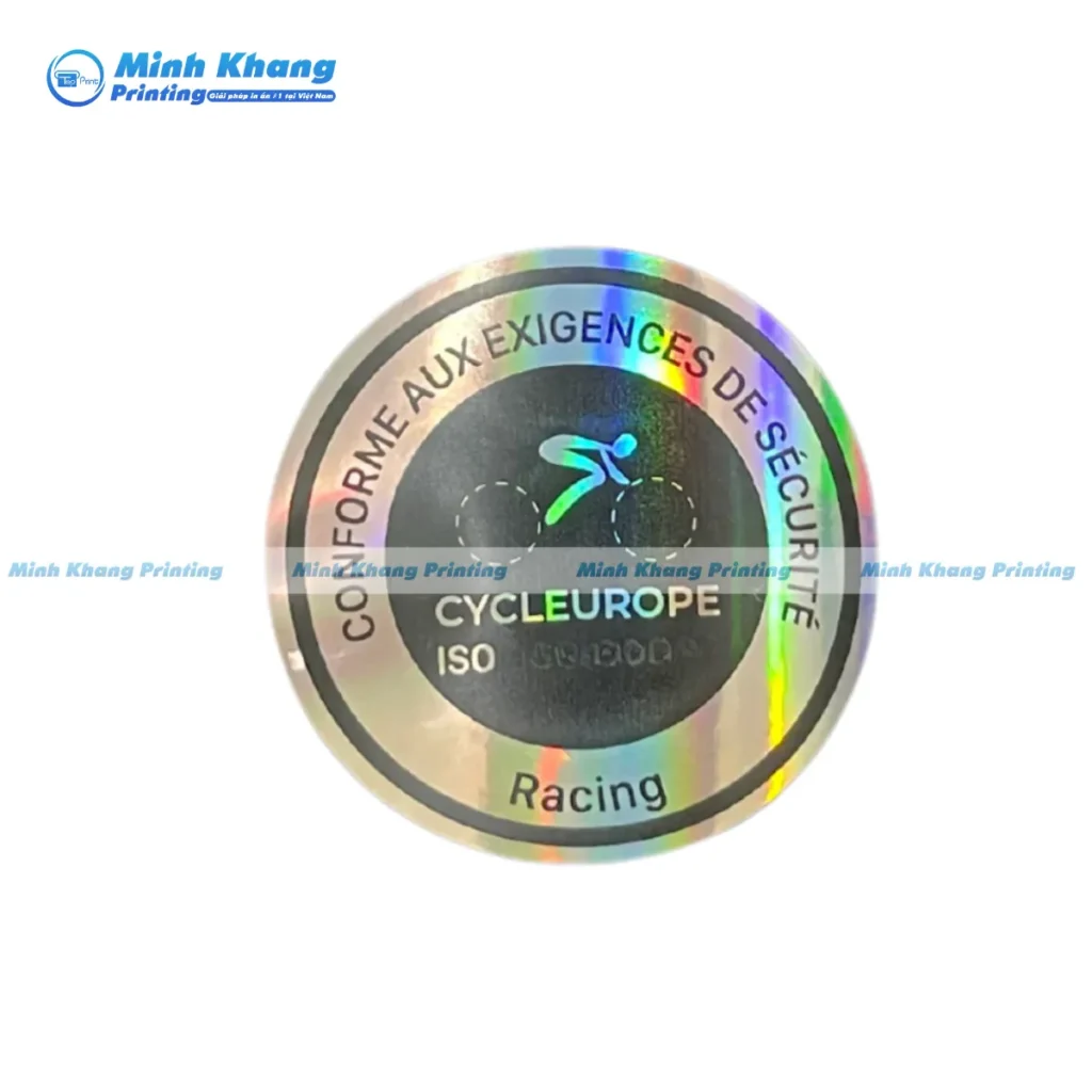Mẫu tem 7 màu tròn thích hợp dán mỹ phẩm và dược phẩm cao cấp