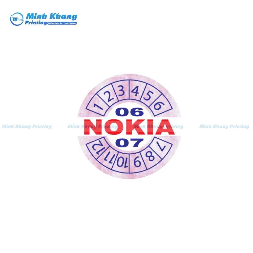 Mẫu in tem bảo hành điện thoại giá rẻ hãng Nokia